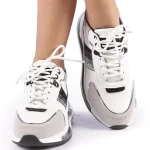 Pantofi sport dama Tamina alb cu negru