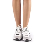 Pantofi sport dama Tamina alb cu negru