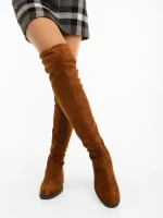 Cizme dama camel  din material textil Verria