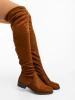 Cizme dama camel  din material textil Verria