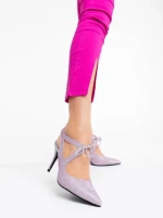Pantofi dama mov din material textil Shaira
