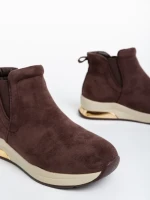 Botine dama maro din material textil Lyuba