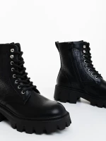 Ghete dama negre din piele ecologica Robyna