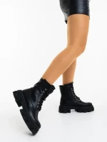 Ghete dama negre din piele ecologica Montara