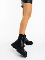 Ghete dama negre din piele ecologica Montara