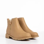 Botine dama bej din piele ecologica Gracelyn