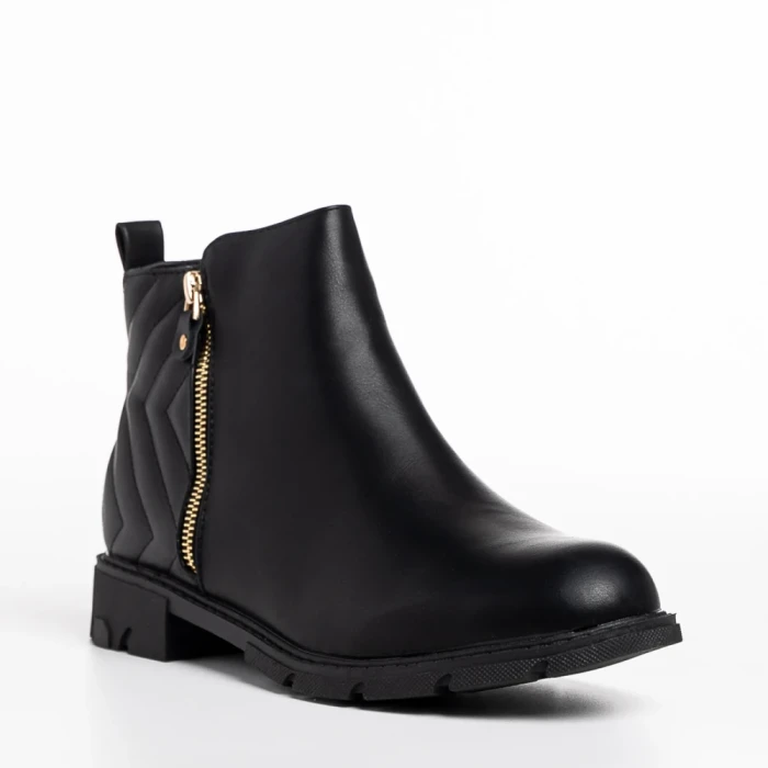 Botine dama negre din piele ecologica Gracelyn