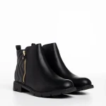 Botine dama negre din piele ecologica Gracelyn