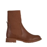 Botine dama maro din piele ecologica si material textil Camryn