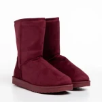 Cizme dama grena din material textil Daleyza