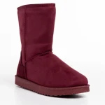 Cizme dama grena din material textil Daleyza