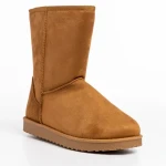 Cizme dama camel din material textil Daleyza