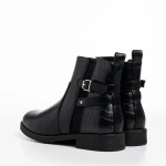 Botine dama negre din piele ecologica Anaya