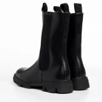 Cizme dama negre din piele ecologica Allie