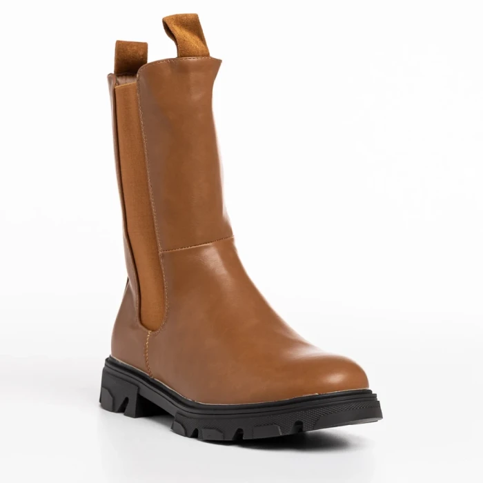 Cizme dama maro din piele ecologica Allie