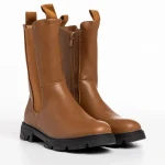 Cizme dama maro din piele ecologica Allie