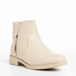 Cizme dama bej din piele ecologica Falecia