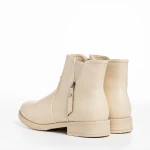 Cizme dama bej din piele ecologica Falecia