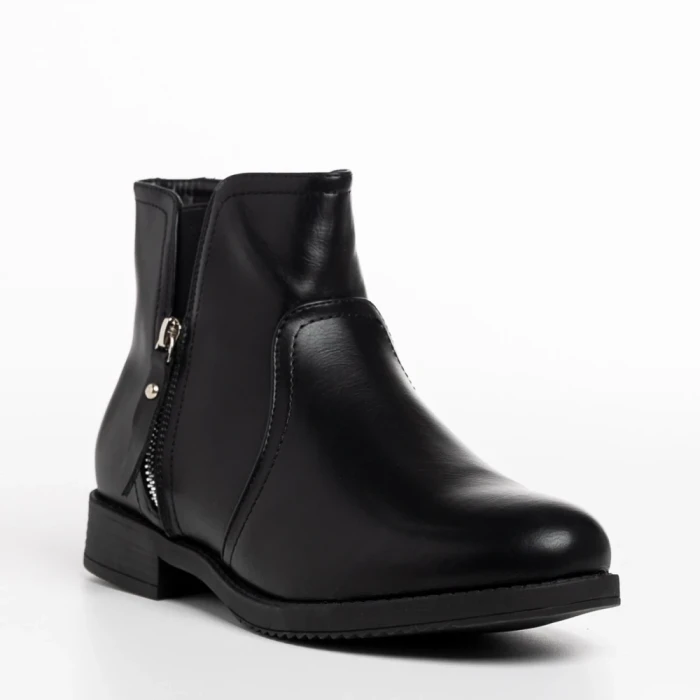 Cizme dama negre din piele ecologica Falecia