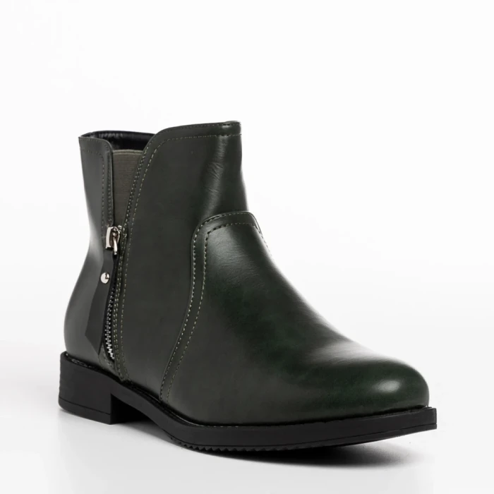 Cizme dama verzi din piele ecologica Falecia