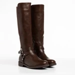 Cizme dama maro din piele ecologica Alaia