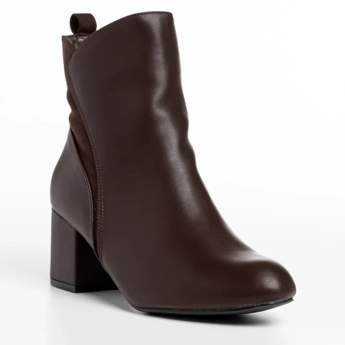 Botine dama maro inchis din piele ecologica Arielle