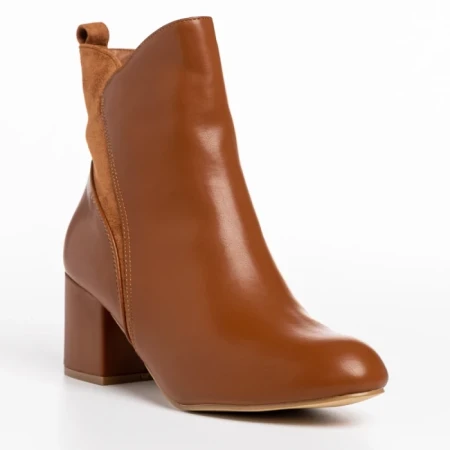 Botine dama maro deschis din piele ecologica Arielle