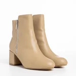 Botine dama bej din piele ecologica Everlee