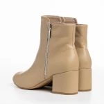 Botine dama bej din piele ecologica Everlee
