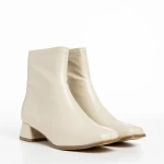 Botine dama bej din piele ecologica Ainsley