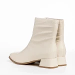 Botine dama bej din piele ecologica Ainsley
