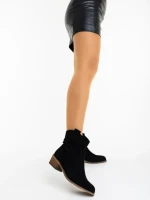 Botine dama negre din material textil Cosara