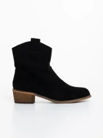 Botine dama negre din material textil Cosara