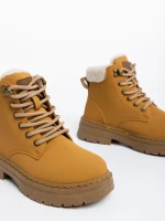 Ghete dama camel din piele ecologica Tolena