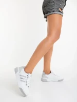 Pantofi sport dama albi din piele ecologica Pricilla