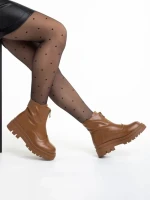 Botine dama maro din piele ecologica Celestina