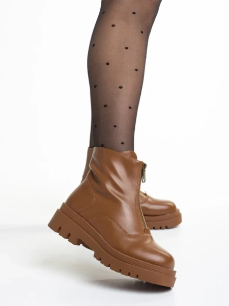 Botine dama maro din piele ecologica Celestina