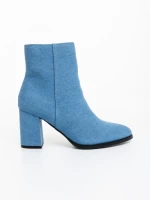 Botine dama albastre din material textil Eleonora