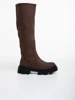 Cizme dama maro incchis din piele ecologica Mukta