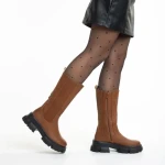 Cizme dama maro din piele ecologica Rosalinda