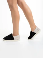 Papuci dama negri din material textil Rogina