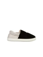 Papuci dama negri din material textil Rogina