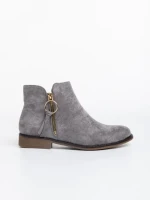 Botine dama gri din material textil Sharyl