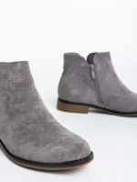 Botine dama gri din material textil Sharyl