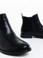 Botine dama negre din piele ecologica Sandie
