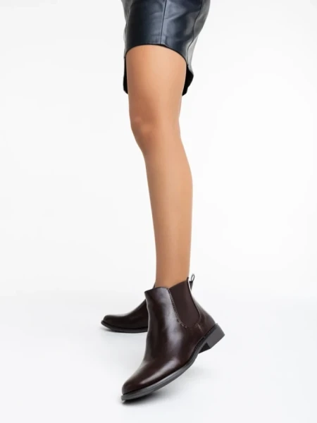 Botine dama maro din piele ecologica Sandie