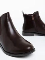 Botine dama maro din piele ecologica Sandie