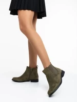 Botine dama verzi din material textil Sauda