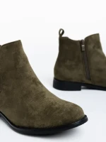 Botine dama verzi din material textil Sauda
