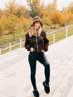 Papuci dama negri din material textil  Valtera